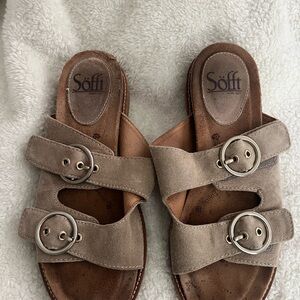 Sofft Tan Sandals Double Strap Comfort